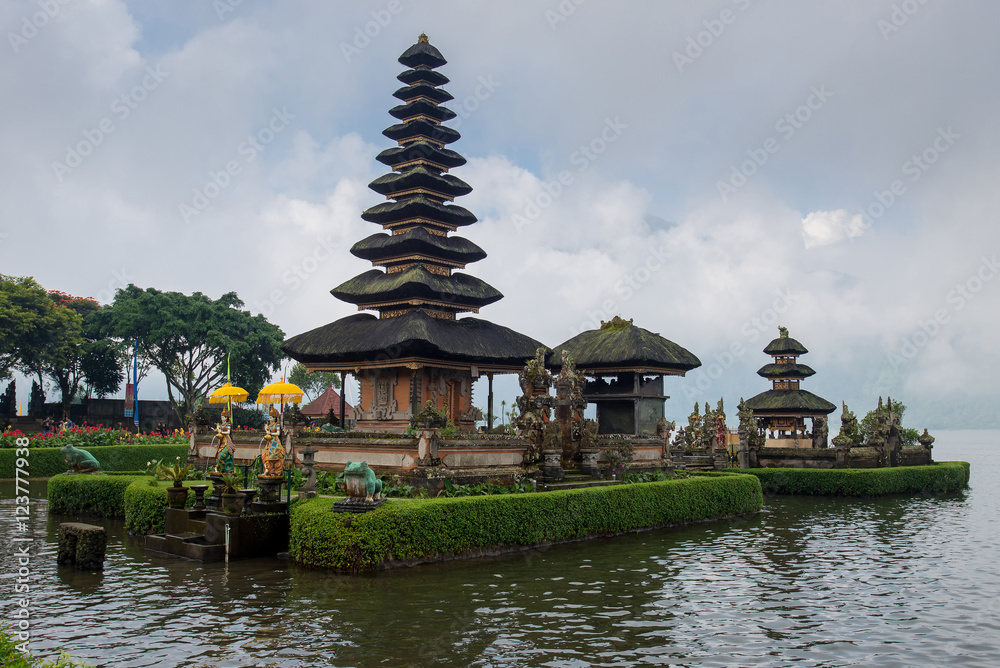 Pura Ulun Danu Bratan, Hindu temple on Bratan lake, Bali island, Pura Ulun Danu Bratan, Hindu temple on Bratan lake, Bali island,