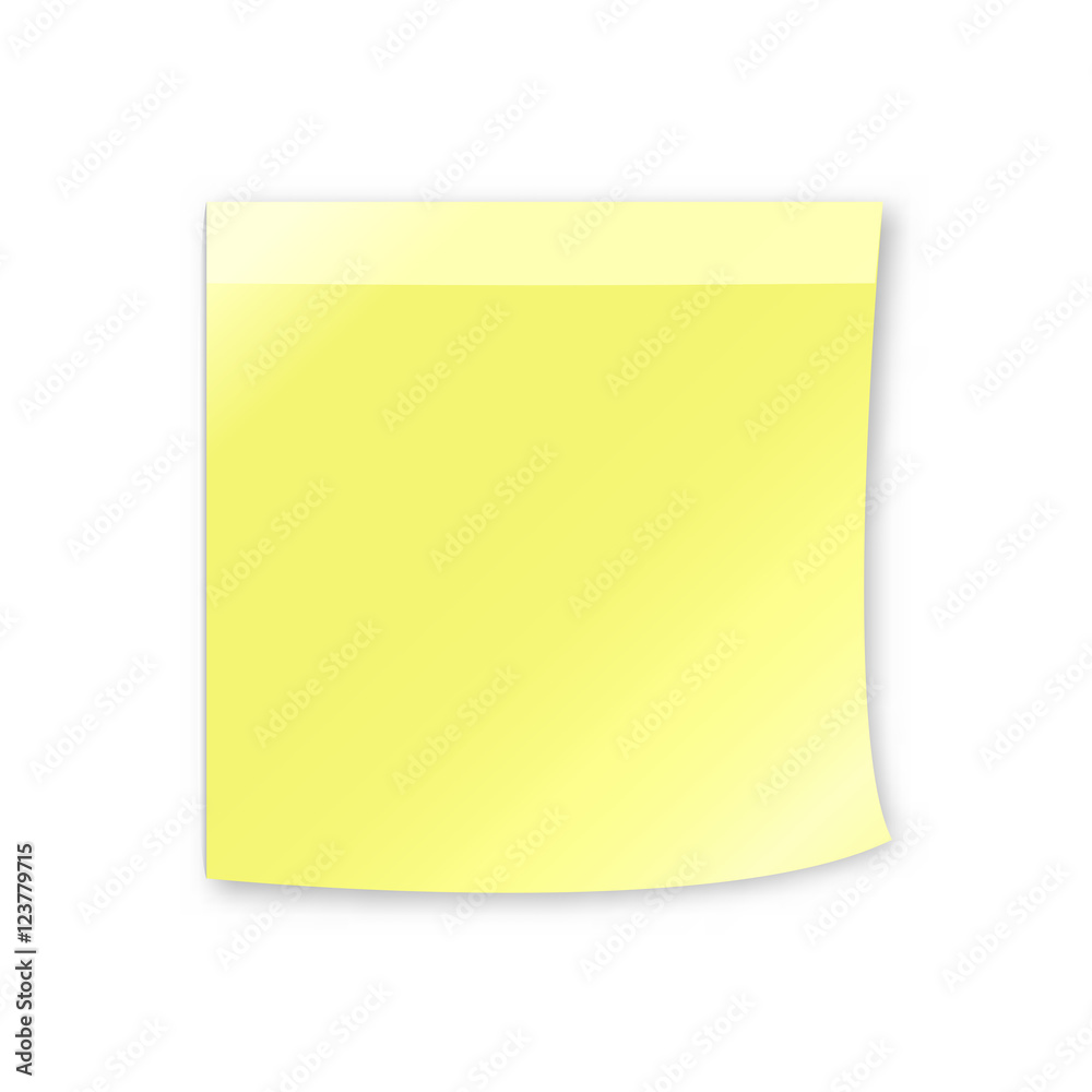 Empty yellow sticky note Empty yellow sticky note