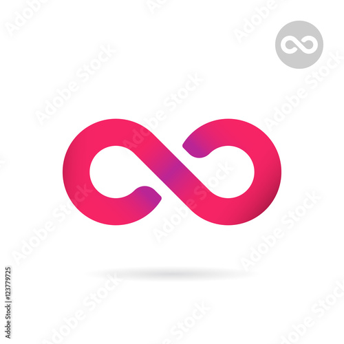 Infinity flat sign, uncertainty concept