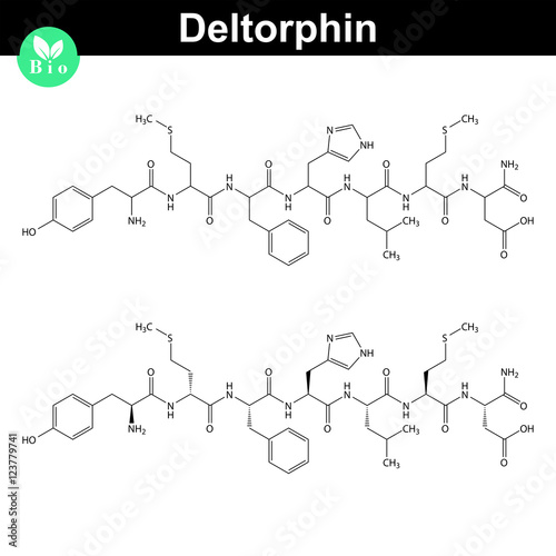 Deltorphin exogenous opioid peptide structure