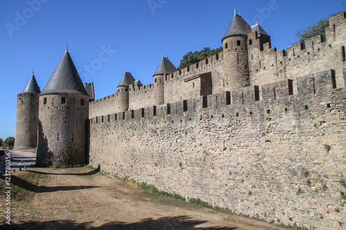Rempart à la cité de Carcassonne
