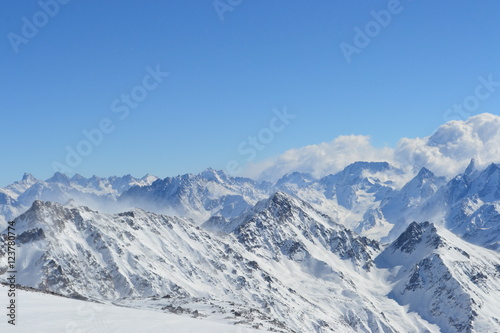 Beautiful view on the mountains. Nice winter mountains landscape. © mountain_jackdaw