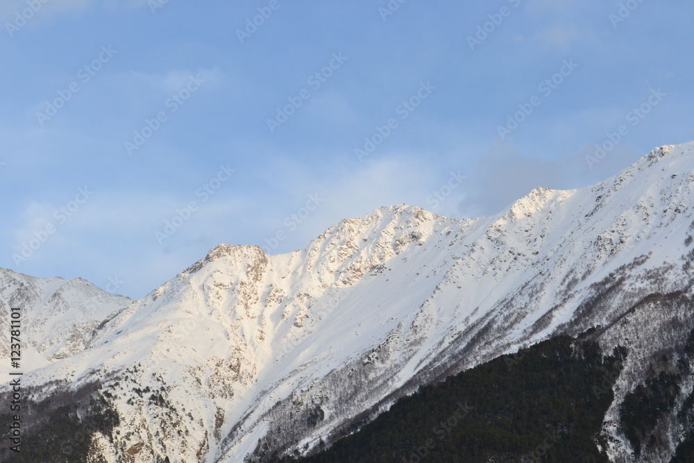 Beautiful view on the mountains. Nice winter mountains landscape. Beautiful view on the mountains. Nice winter mountains landscape.