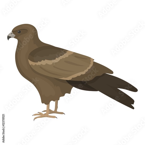 Kite icon in cartoon style isolated on white background. Bird symbol stock vector illustration.