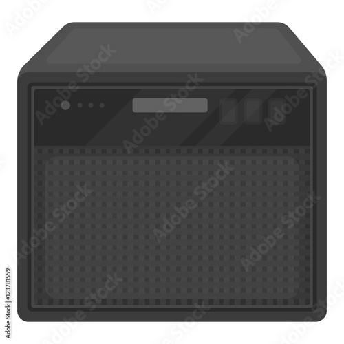 Guitar amplifier icon in cartoon style isolated on white background. Musical instruments symbol stock vector illustration