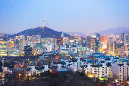 Seoul  South Korea city skyline