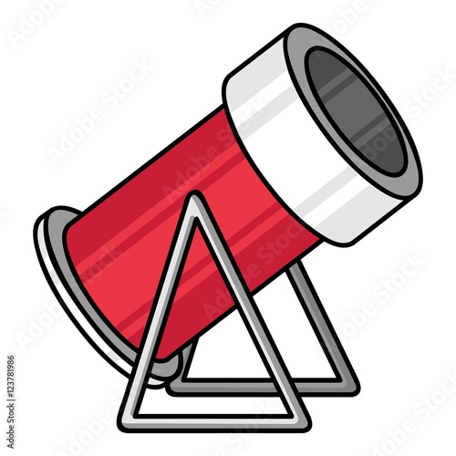 Snow cannon icon in cartoon style isolated on white background. Ski resort symbol stock vector illustration.
