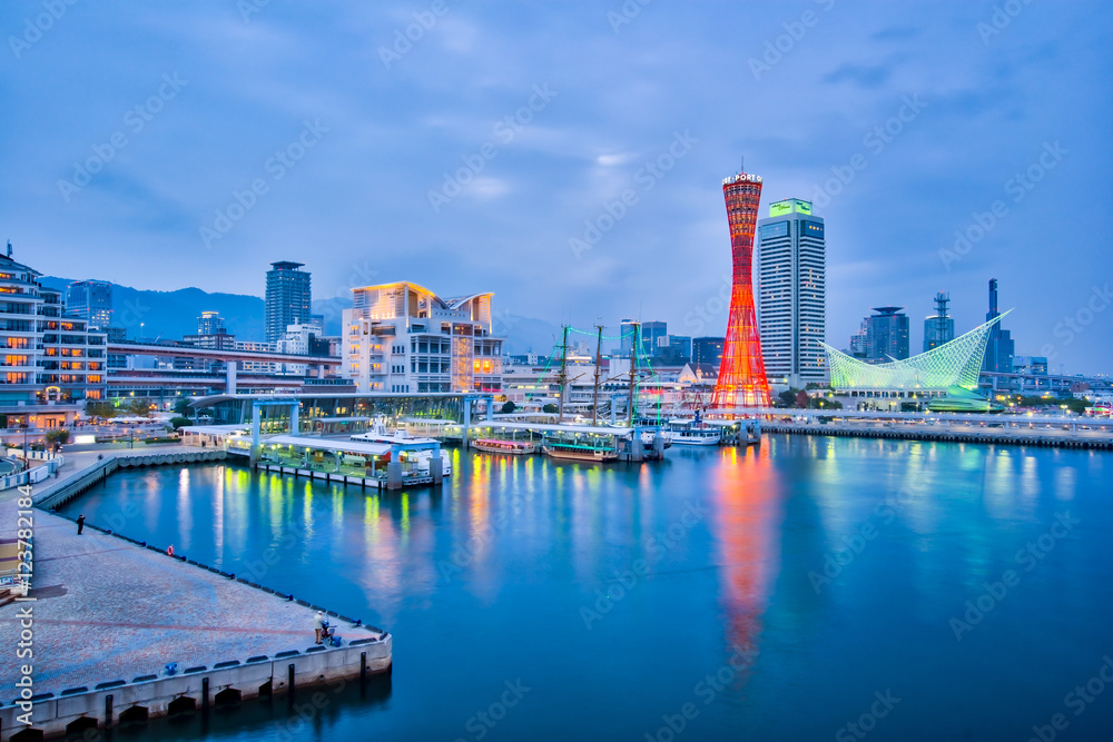 Fototapeta premium Port Kobe w Japonii