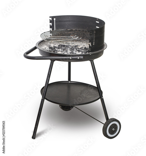 Black barbecue grill