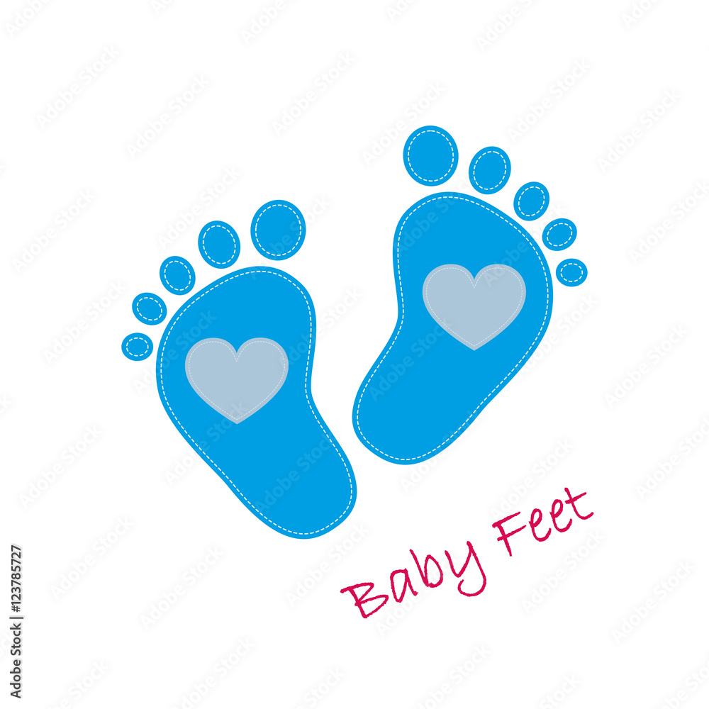 Baby footprints icon. Vector illustration. Baby footprints icon. Vector illustration.