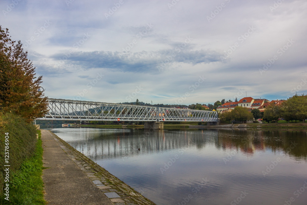Iron bridge, Vltava river, Tyn nad Vltavou, Czech Republic