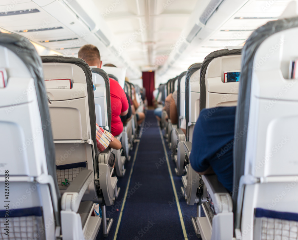 Naklejka premium Interior of airplane