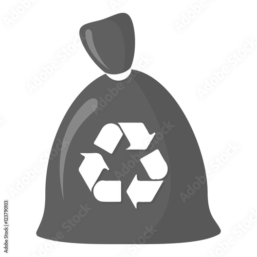 Garbage bag monochrome icon. Illustration for web and mobile design.