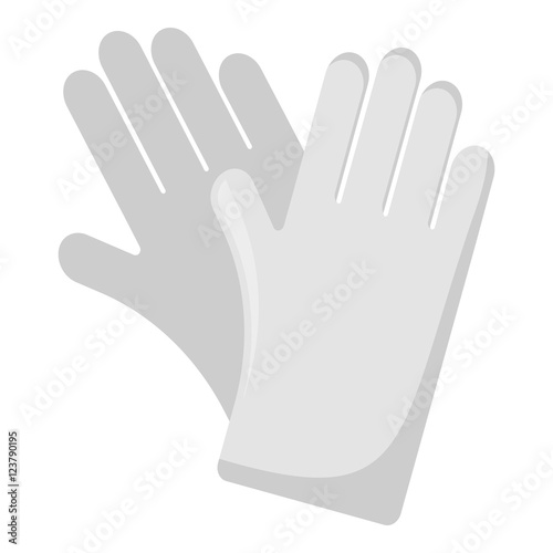 Rubber gloves monochrome icon. Illustration for web and mobile design.