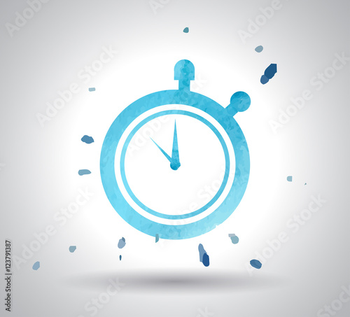 watercolor stopwatch icon