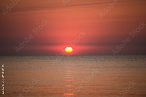 Sunrise at black sea Olimp Romania