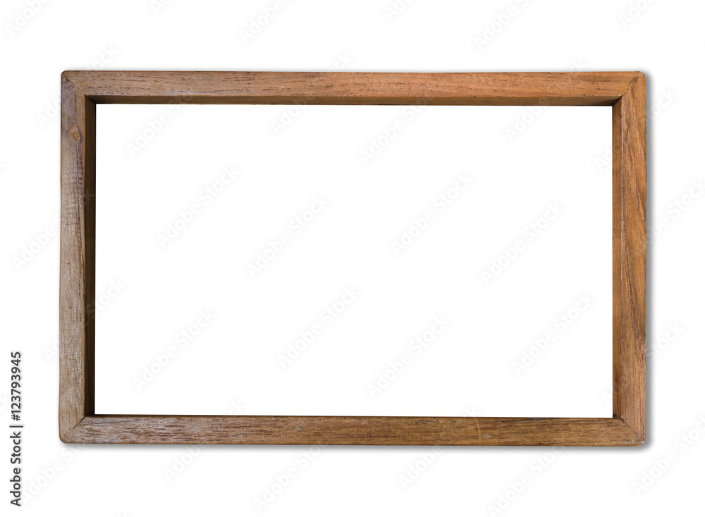 rectangle blank wood frame on white background rectangle blank wood frame on white background