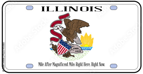 Illinois Flag License Plate
