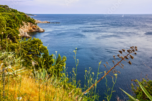 Dubrovnik seascape, Croatia, Adriatic sea coast photo