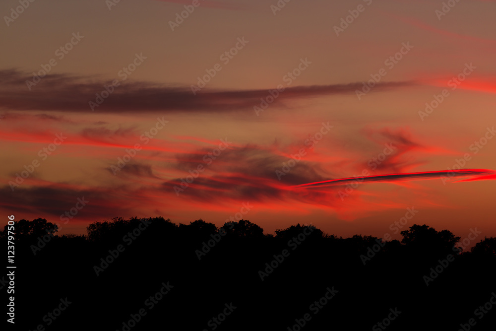 Amazing sunset clouds, Romania
