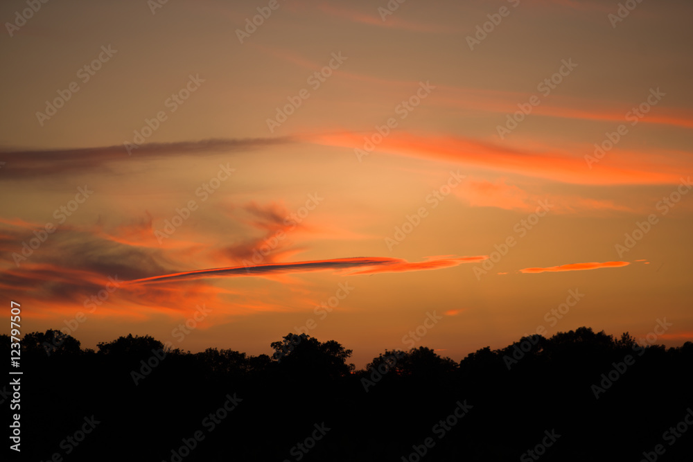 Amazing sunset clouds, Romania