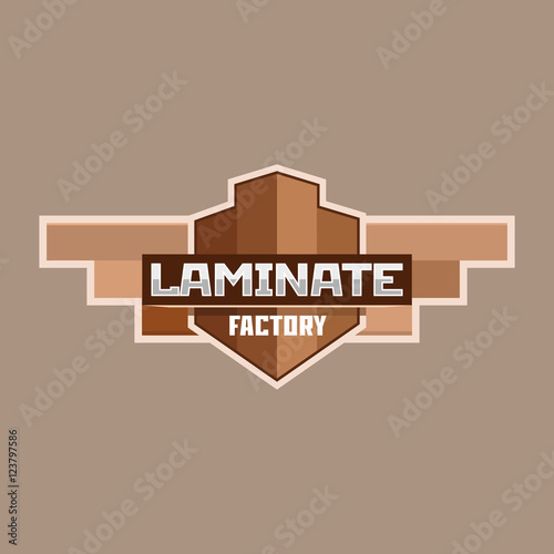 Laminate factory logo emblem badge.