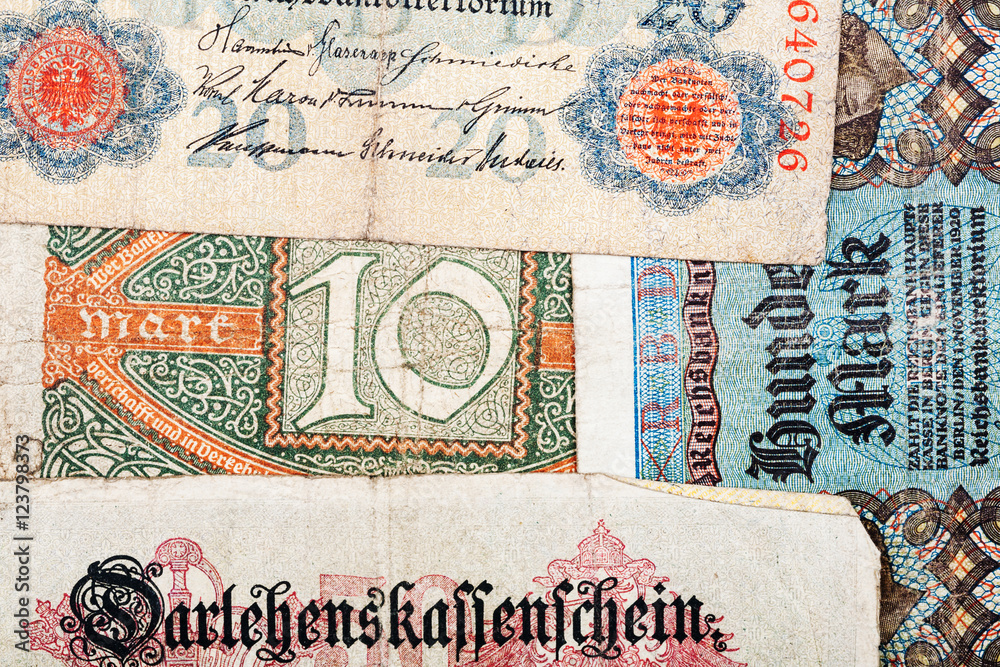 Fototapeta premium Old german money
