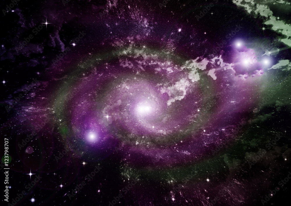 galaxy in a free space galaxy in a free space