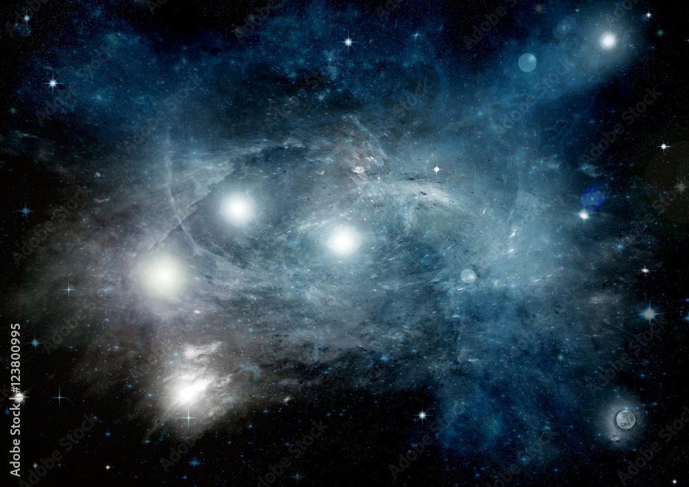 galaxy in a free space galaxy in a free space