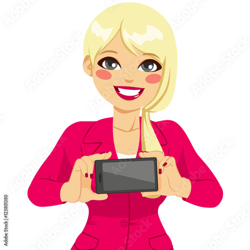 Beautiful blonde businesswo...