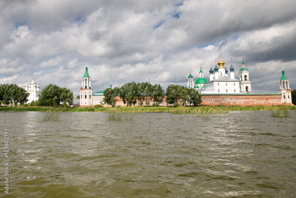 Beautiful view on the church, Rostov Veliky, Russia