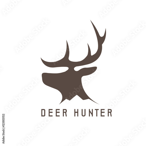 deer head vector design template,hunting illustration