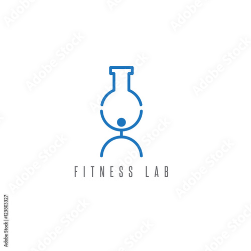 fitness lab abstract vector design template illustration