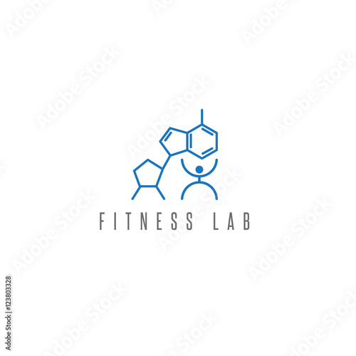 fitness lab abstract vector design template illustration