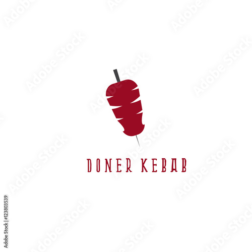 simple flat vector illustration of doner kebab