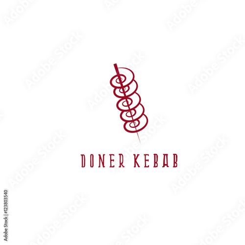 simple flat vector illustration of doner kebab