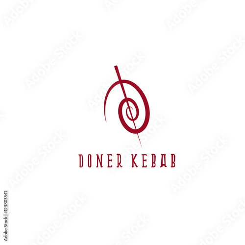 simple flat vector illustration of doner kebab