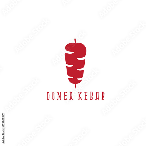 simple flat vector illustration of doner kebab