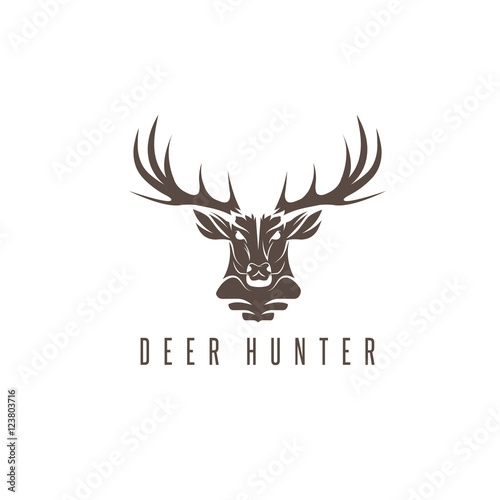 deer head vector design template,hunting illustration