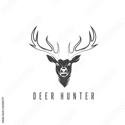 deer head vector design template,hunting illustration