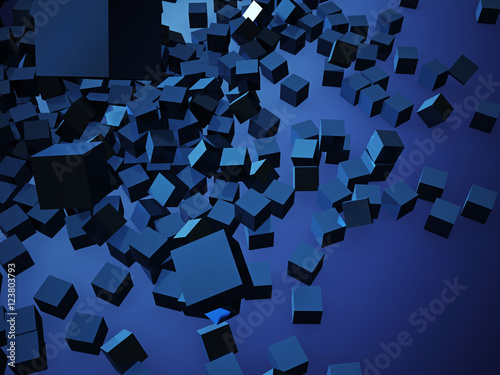 Кубы абстракция 3d rendering