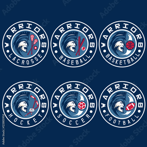 spartan warrior as emblem of sports teams