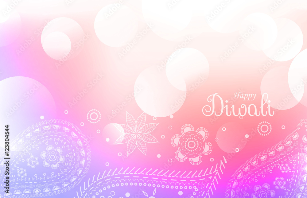 soft colorful diwali greeting background