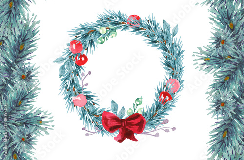 Christmas watercolor card.