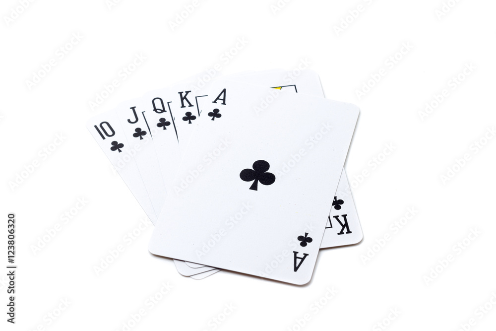 Obraz premium Royal flush playing cards