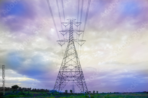 High voltage pylons are located in rural areas...