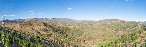 Panorama of the Comarca Priorat is a famous wine-growing area where the prestigious wine of the Priorat and Montsant is produced. Wine has been cultivated here since the 12th century