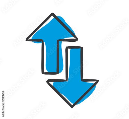 Stick Figure Series Icon / hoch runter