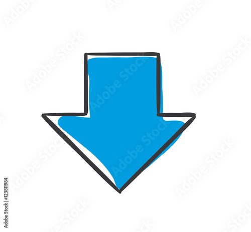 Stick Figure Series Icon / Pfeil unten