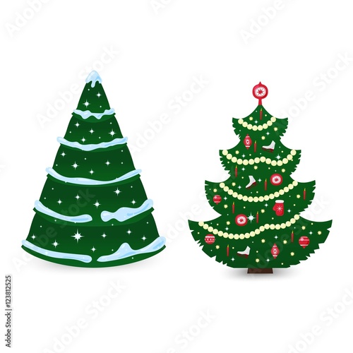 Christmas tree vector.